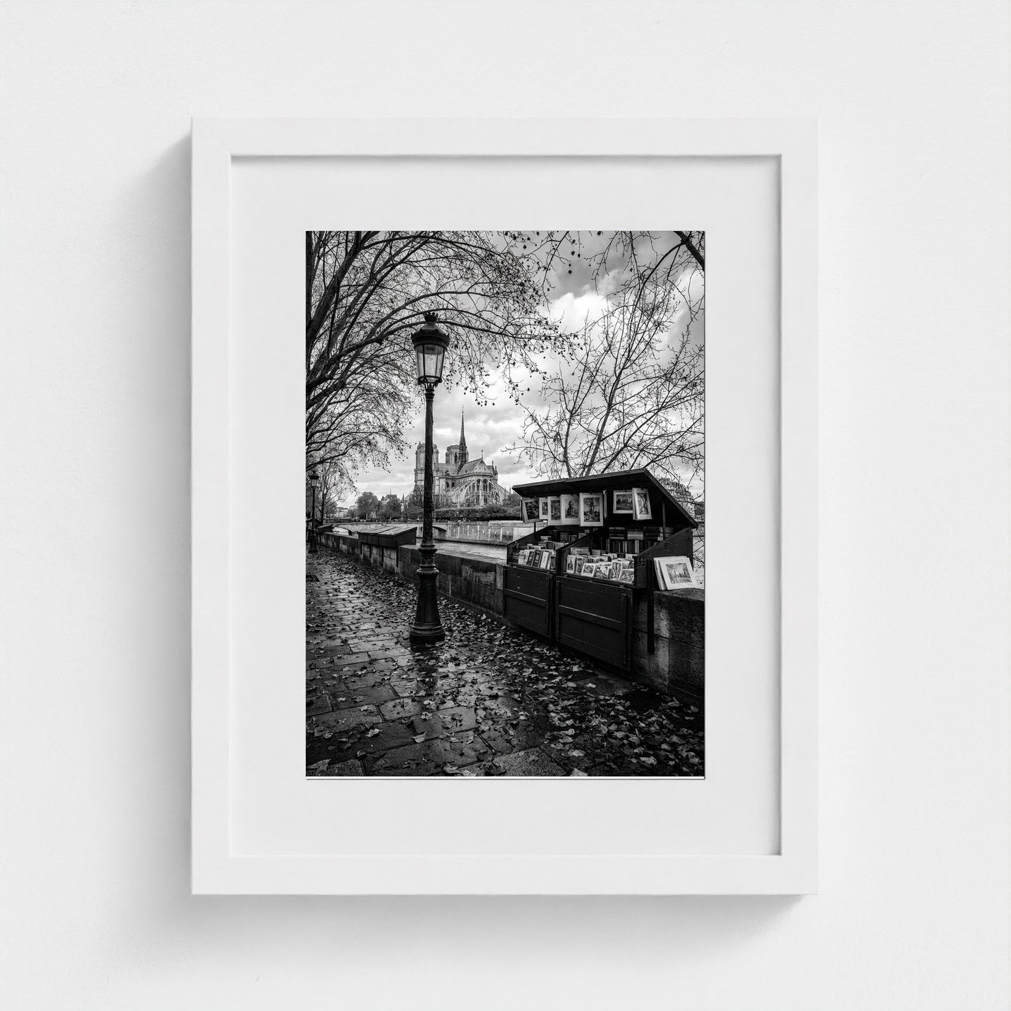 bw-autumn-paris 11x14-white frame frame