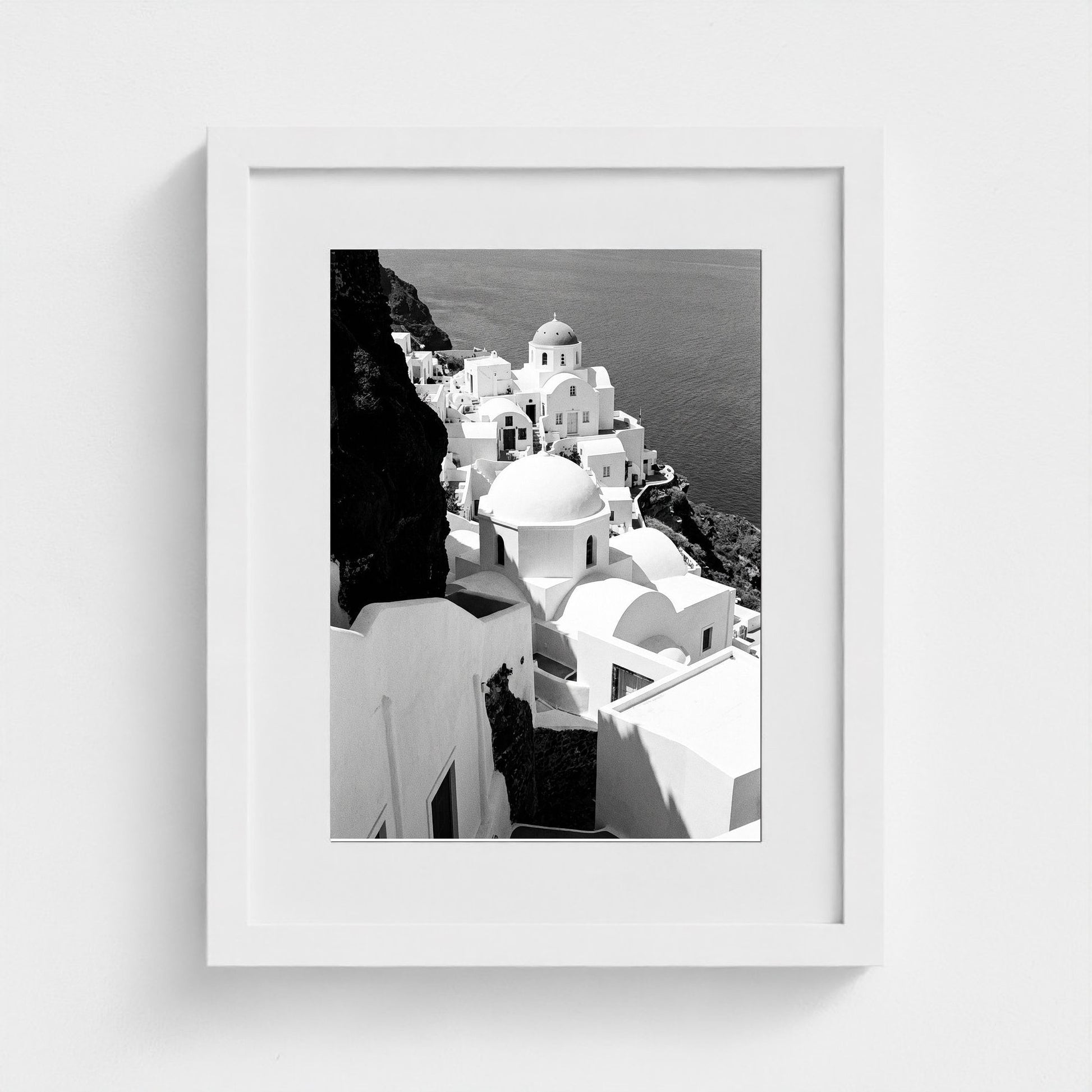 bw-greek-geometries 11x14-white frame frame