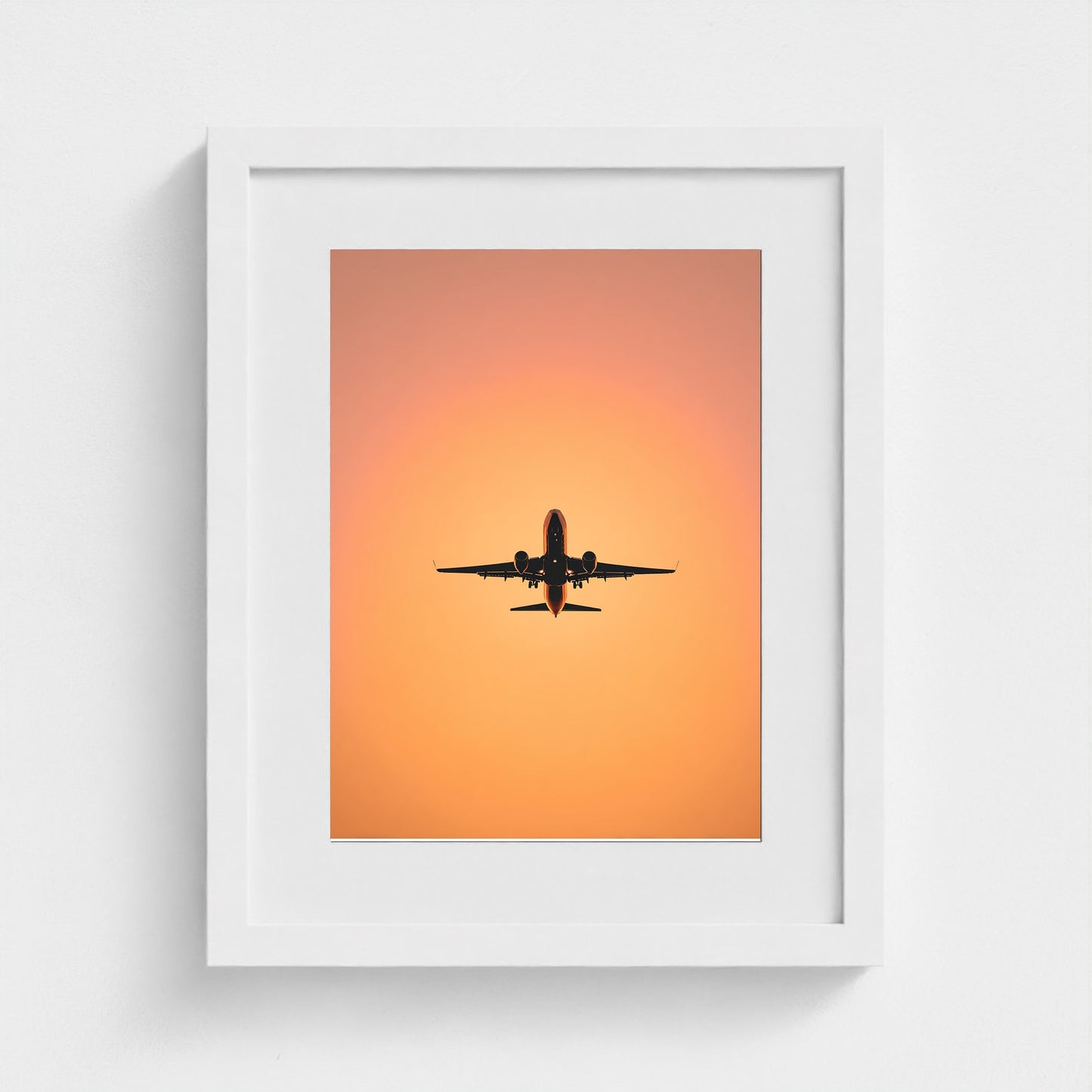 jet-silhouette-at-golden-hour-single-commercial 11x14-white frame frame