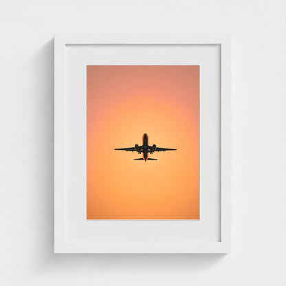 jet-silhouette-at-golden-hour-single-commercial 11x14-white frame frame