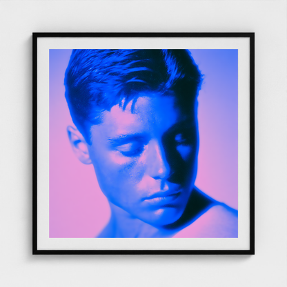 Blue Hour, Eyes Closed fine art photography print in a Black frame — Chromatic Heat crop-to-fill cover v1 e98a2d9095