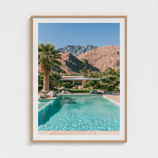 Mountain Mirror fine art photography print in a Natural frame — Palm Springs crop-to-fill cover v1 5b14566388