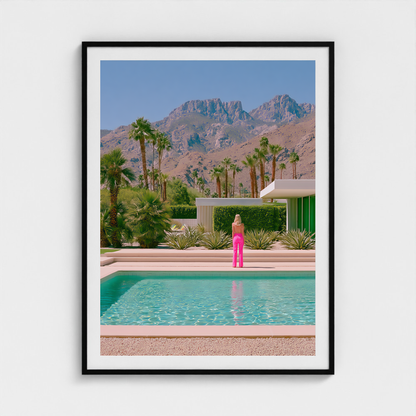 Pink at Noon fine art photography print in a Black frame — Palm Springs crop-to-fill cover v1 e3a2bc58aa