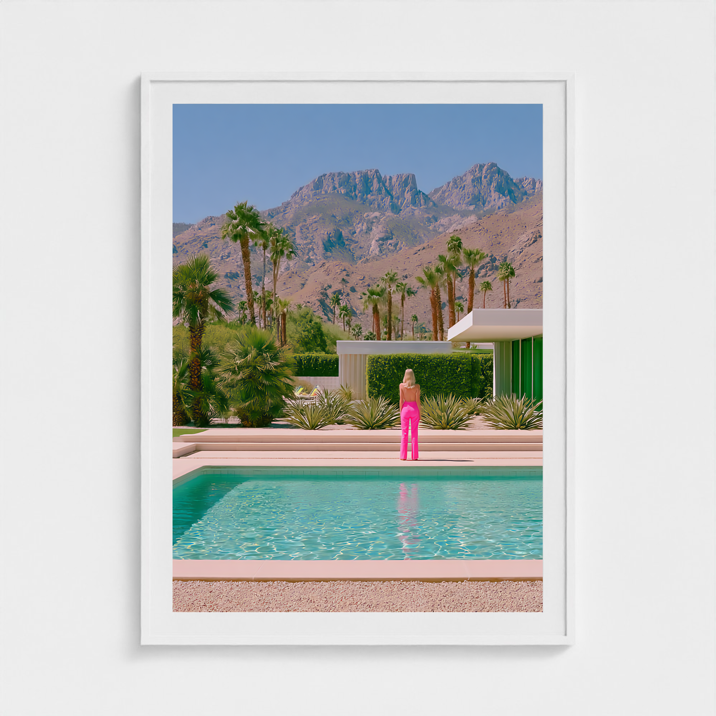 Pink at Noon fine art photography print in a White frame — Palm Springs crop-to-fill cover v1 1cccf744fa