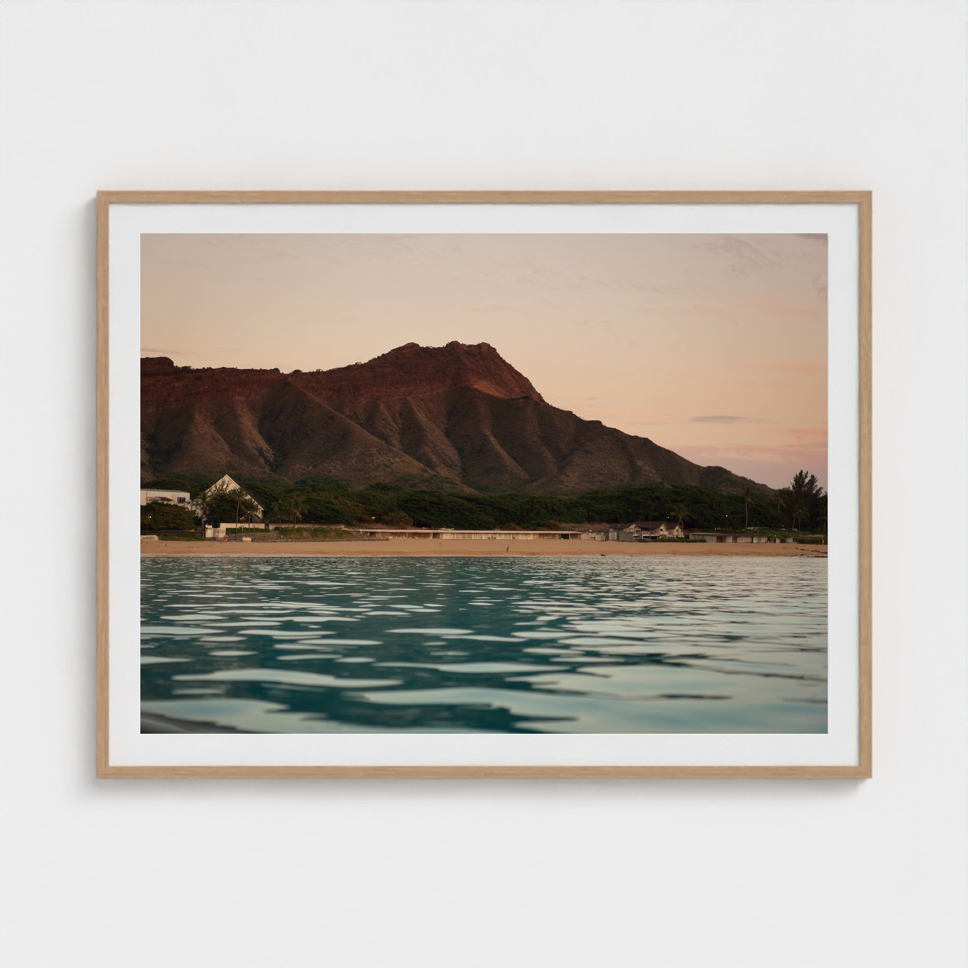 Rosewater at Diamond Head fine art photography print in a Natural frame — Lost Paradise crop-to-fill cover v2 46af1696a2