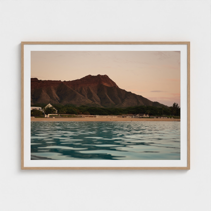 Rosewater at Diamond Head fine art photography print in a Natural frame — Lost Paradise crop-to-fill cover v2 46af1696a2