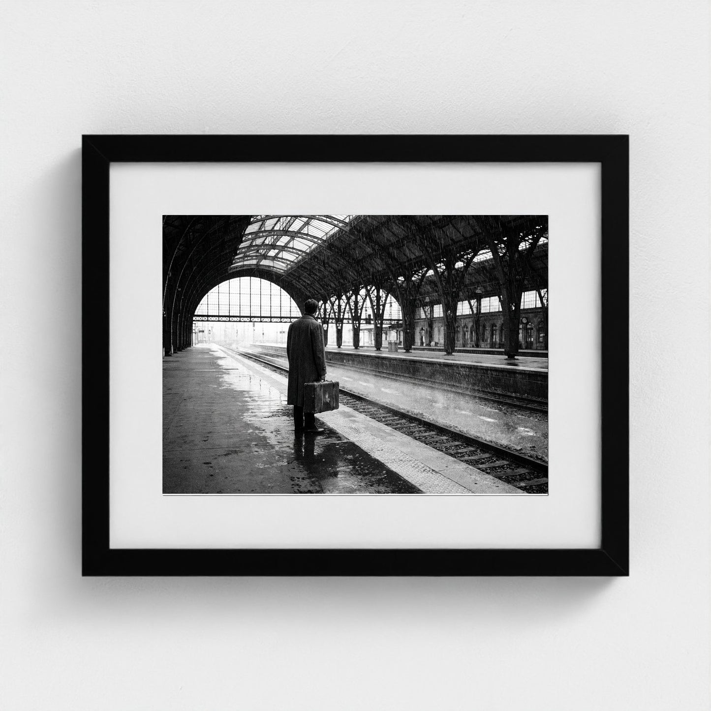 rain-station 14x11-black frame frame