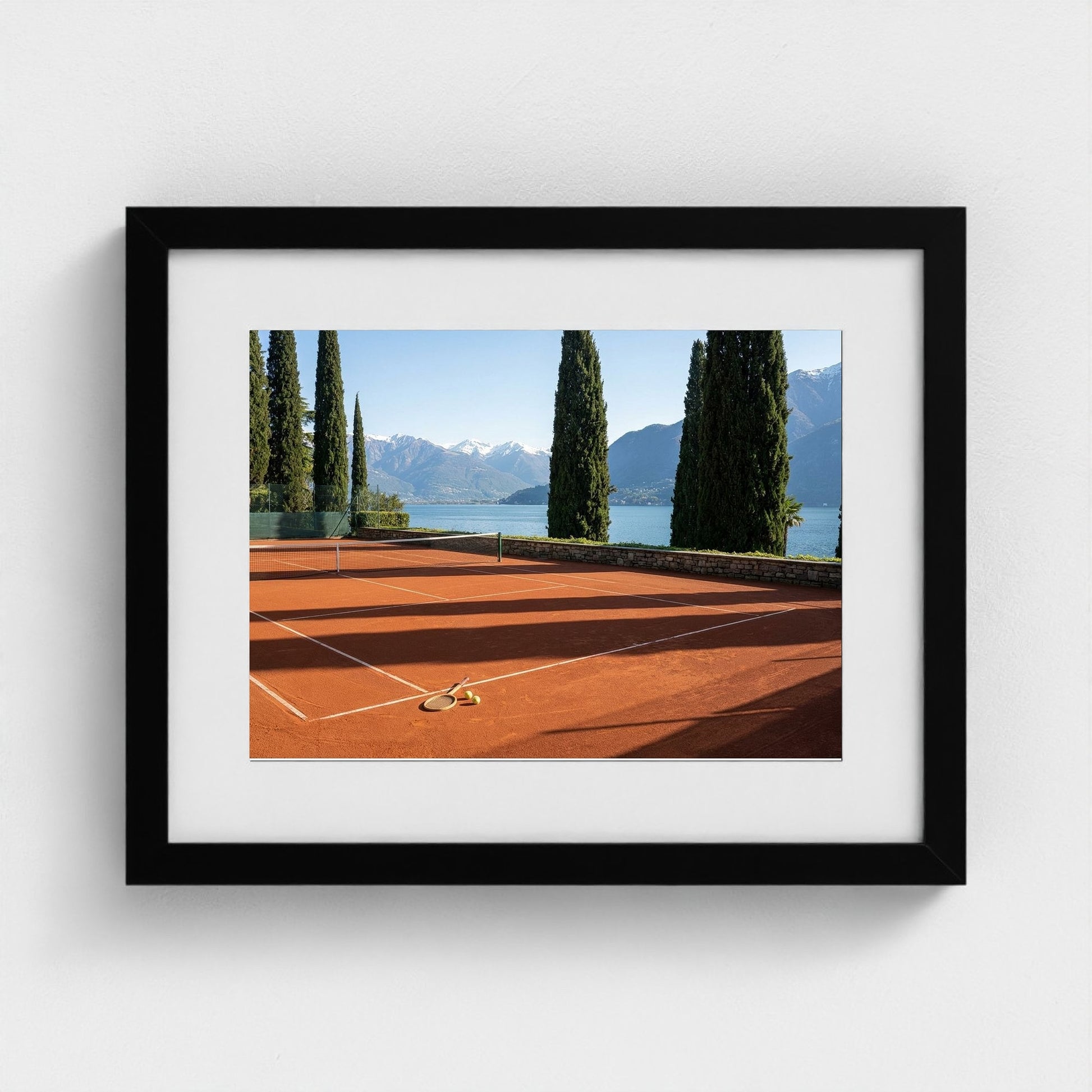 tennis-lake-como 14x11-black frame frame