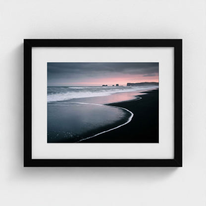 black-shores-dawn 14x11-black frame frame