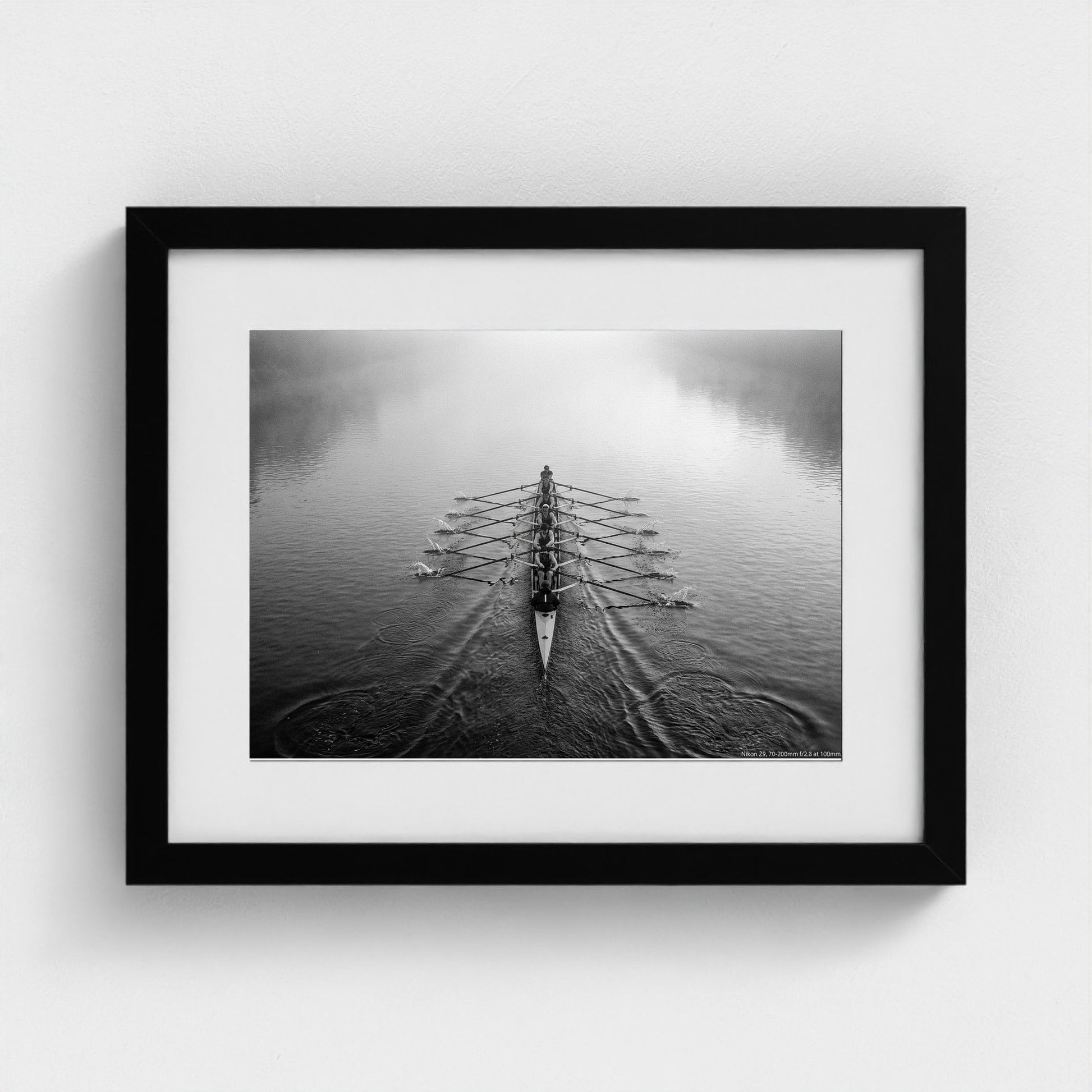 rowing-shell 14x11-black frame frame