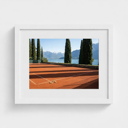 tennis-lake-como 14x11-white frame frame