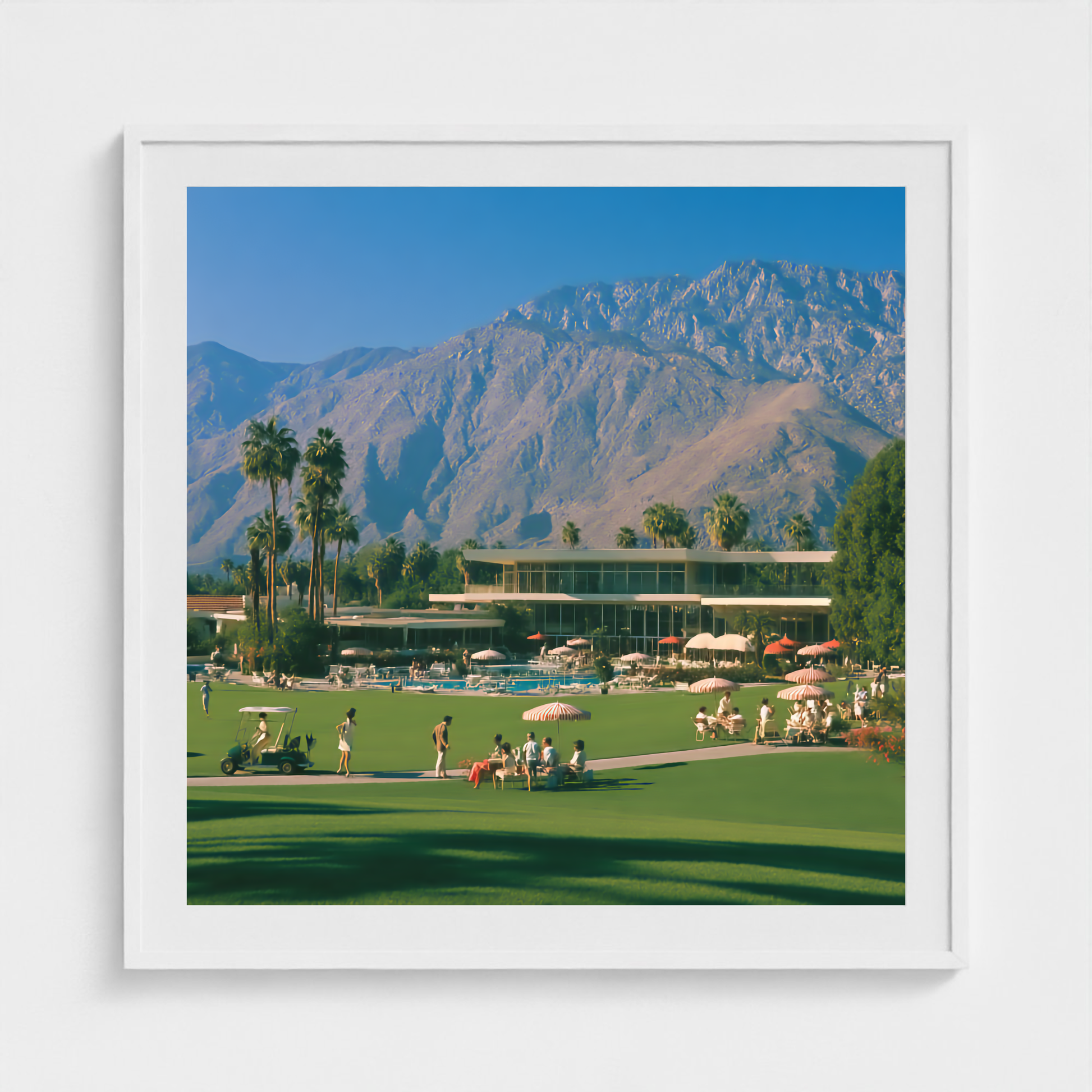 Club Lawn fine art photography print in a White frame — Palm Springs crop-to-fill cover v1 c3d179d6a0