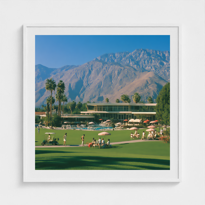 Club Lawn fine art photography print in a White frame — Palm Springs crop-to-fill cover v1 c3d179d6a0