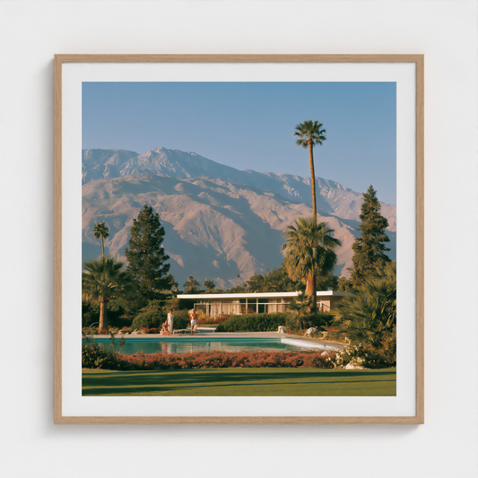 The Long Afternoon fine art photography print in a Natural frame — Palm Springs crop-to-fill cover v1 70df9b842f