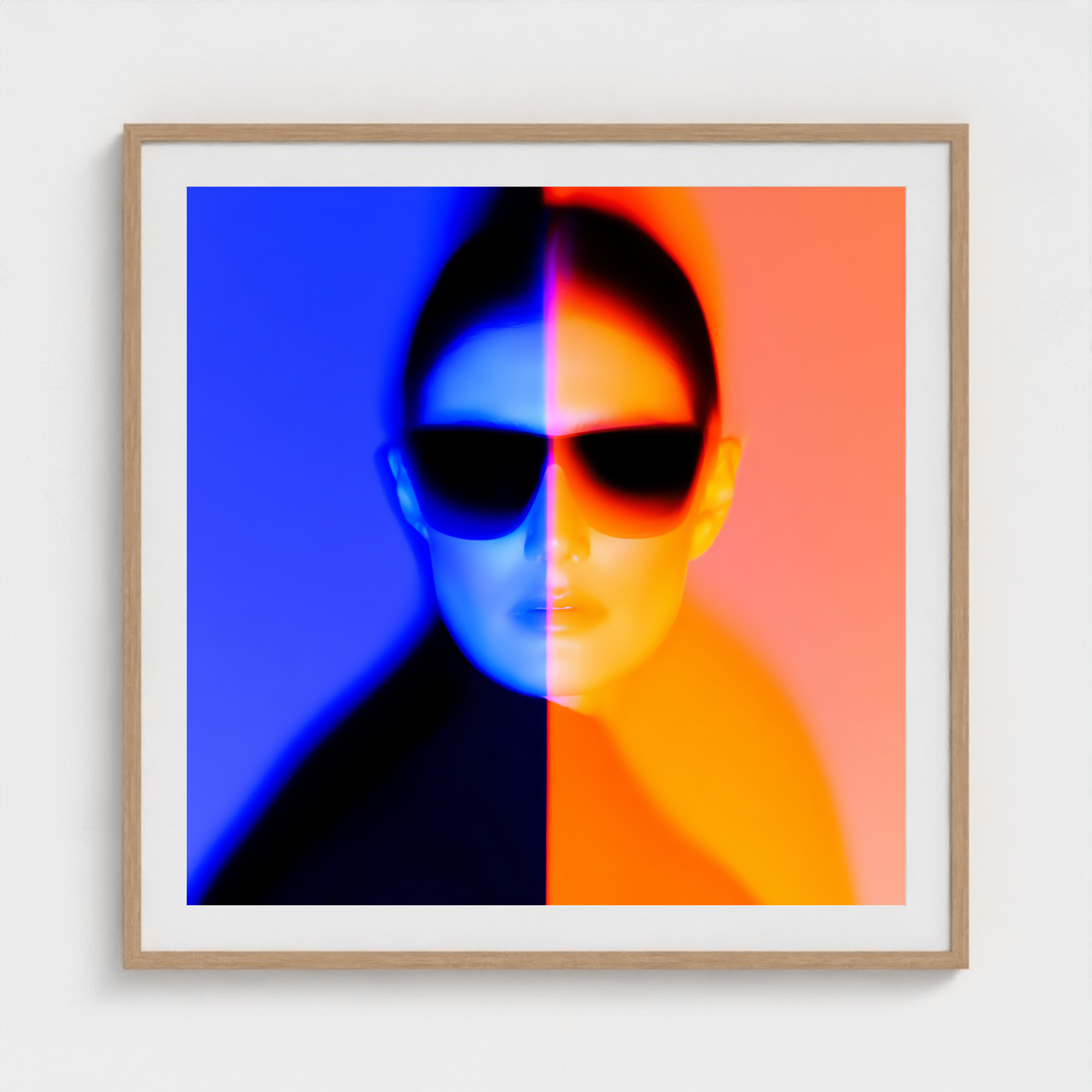 Split Spectrum fine art photography print in a Natural frame — Chromatic Heat crop-to-fill cover v1 e182d10a80