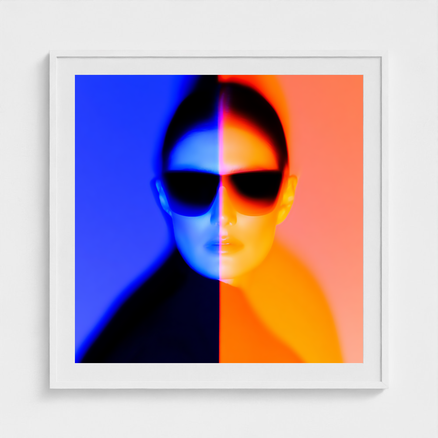 Split Spectrum fine art photography print in a White frame — Chromatic Heat crop-to-fill cover v1 83189c96dc