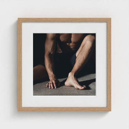 a-muscular-mans-foot-close-up-of-feet-and-ankles 16x16-natural frame frame