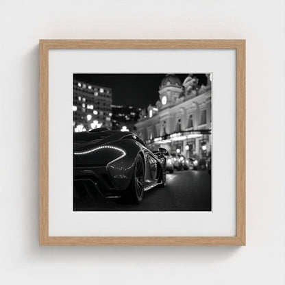 luxury-exotic-sports-car-in-montecarlo-at-night 16x16-natural frame frame