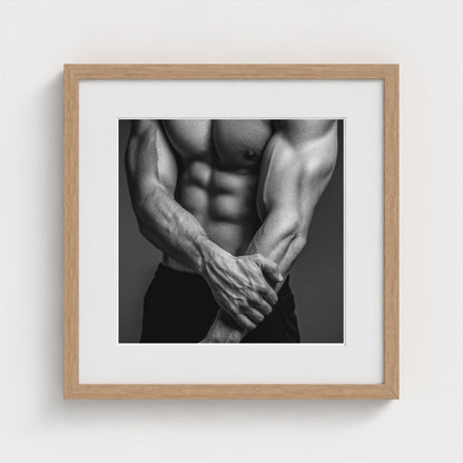 studio-close-up-interlocked-hands-and-forearms-v 16x16-natural frame frame