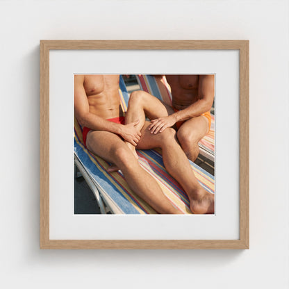 2026 03 12 21 53 03 Two Man Towel Private Heat 16x16-natural frame — Fire Island Modern