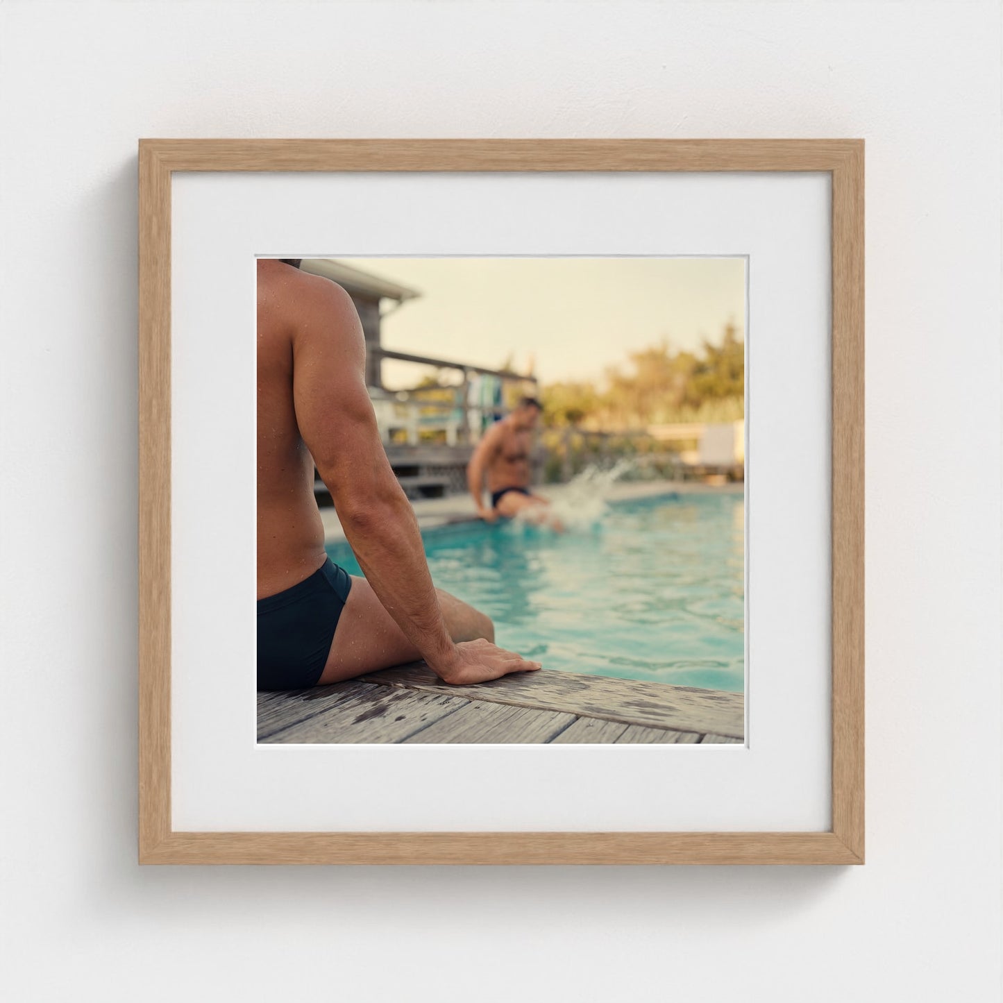 2026 03 12 21 53 04 Pool Fragment Distance Charge 16x16-natural frame — Fire Island Modern