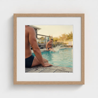 2026 03 12 21 53 04 Pool Fragment Distance Charge 16x16-natural frame — Fire Island Modern