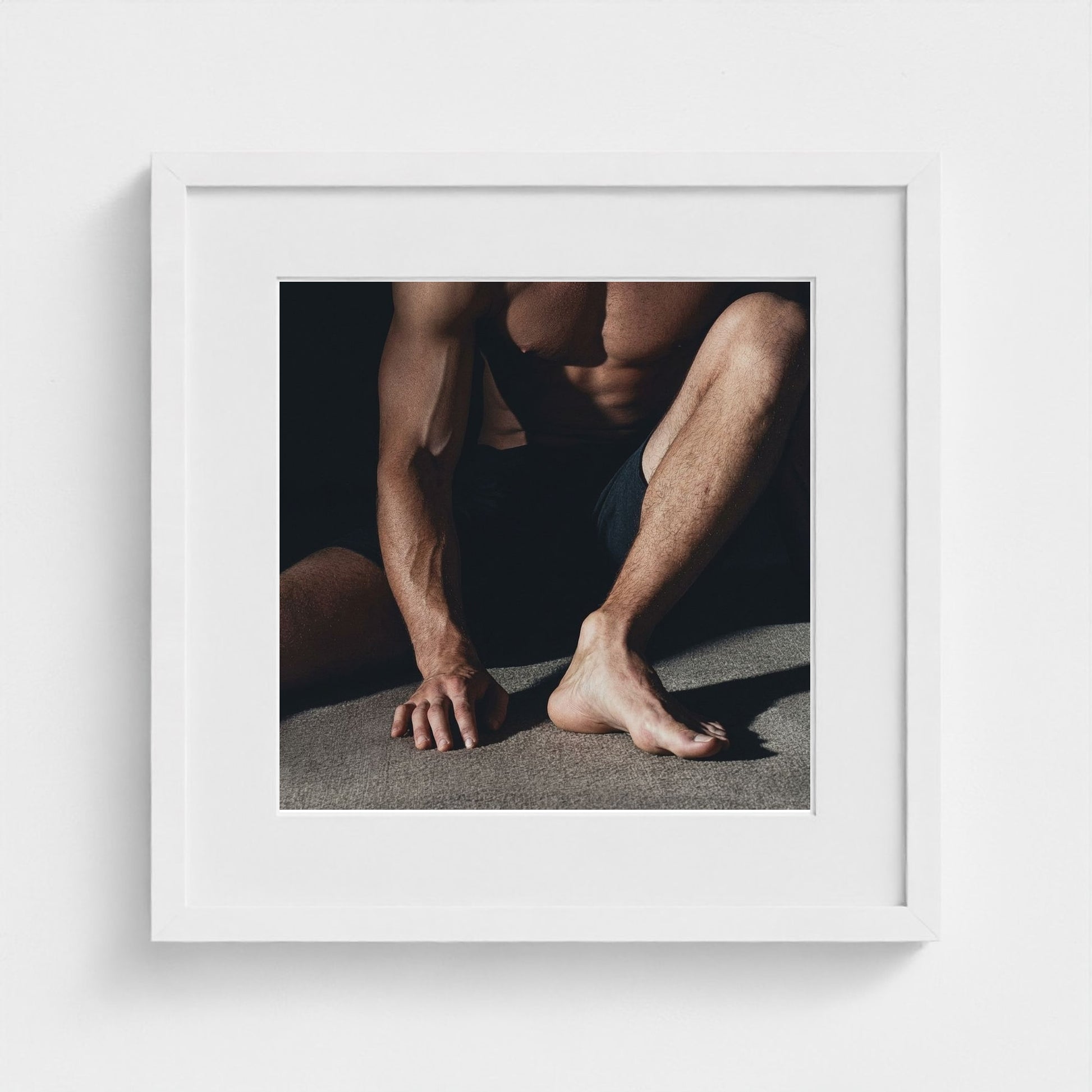 a-muscular-mans-foot-close-up-of-feet-and-ankles 16x16-white frame frame