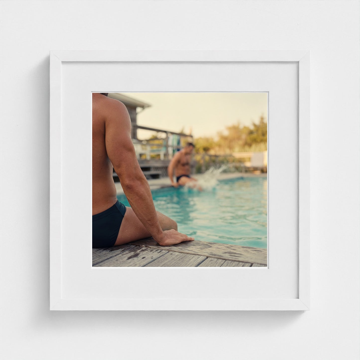 2026 03 12 21 53 04 Pool Fragment Distance Charge 16x16-white frame — Fire Island Modern