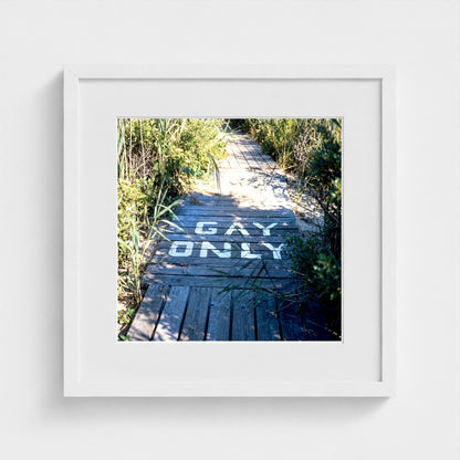 2026 03 12 15 34 00 Gays Only Boardwalk Zoomout Square 16x16-white frame — Fire Island Modern
