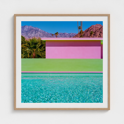 Color Field Pool fine art photography print in a Natural frame — Palm Springs crop-to-fill cover v1 05b97ba072