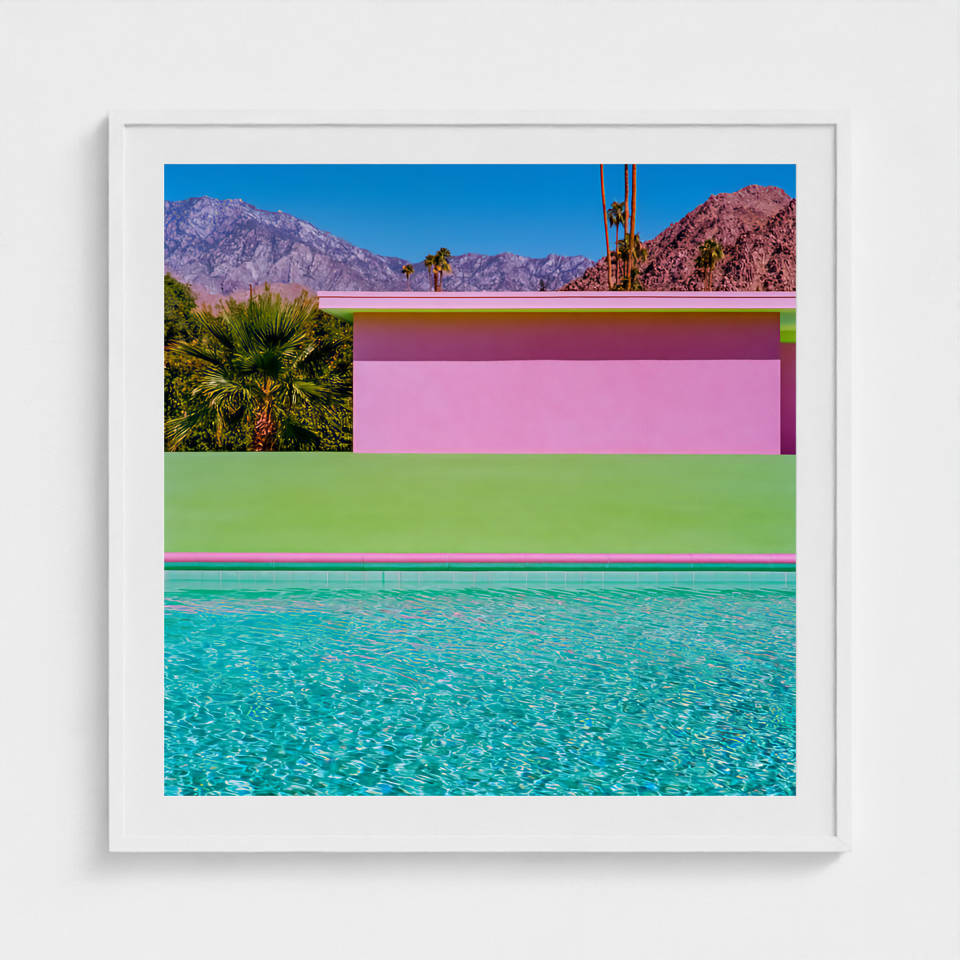 Color Field Pool fine art photography print in a White frame — Palm Springs crop-to-fill cover v1 879af0f38c