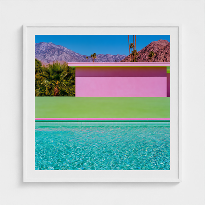 Color Field Pool fine art photography print in a White frame — Palm Springs crop-to-fill cover v1 879af0f38c