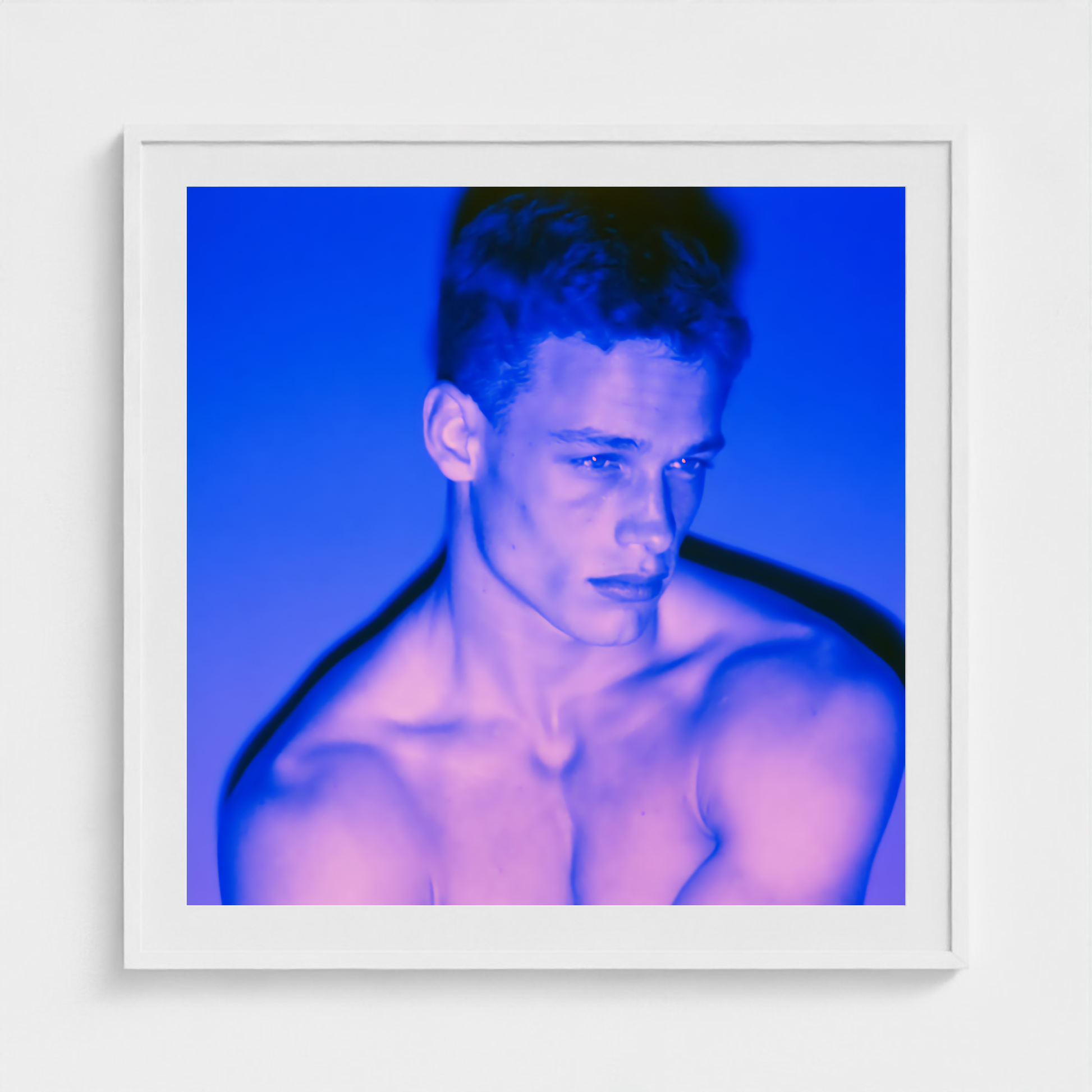 Cobalt Resolve fine art photography print in a White frame — Chromatic Heat crop-to-fill cover v1 5d58851012