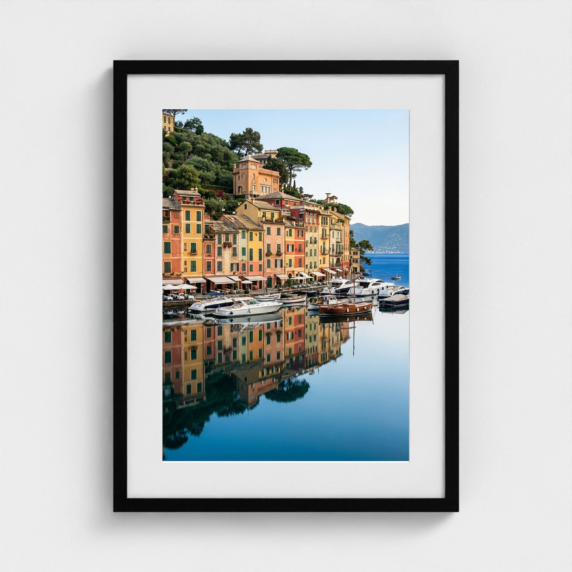 portofino-harbor 18x24-black frame frame