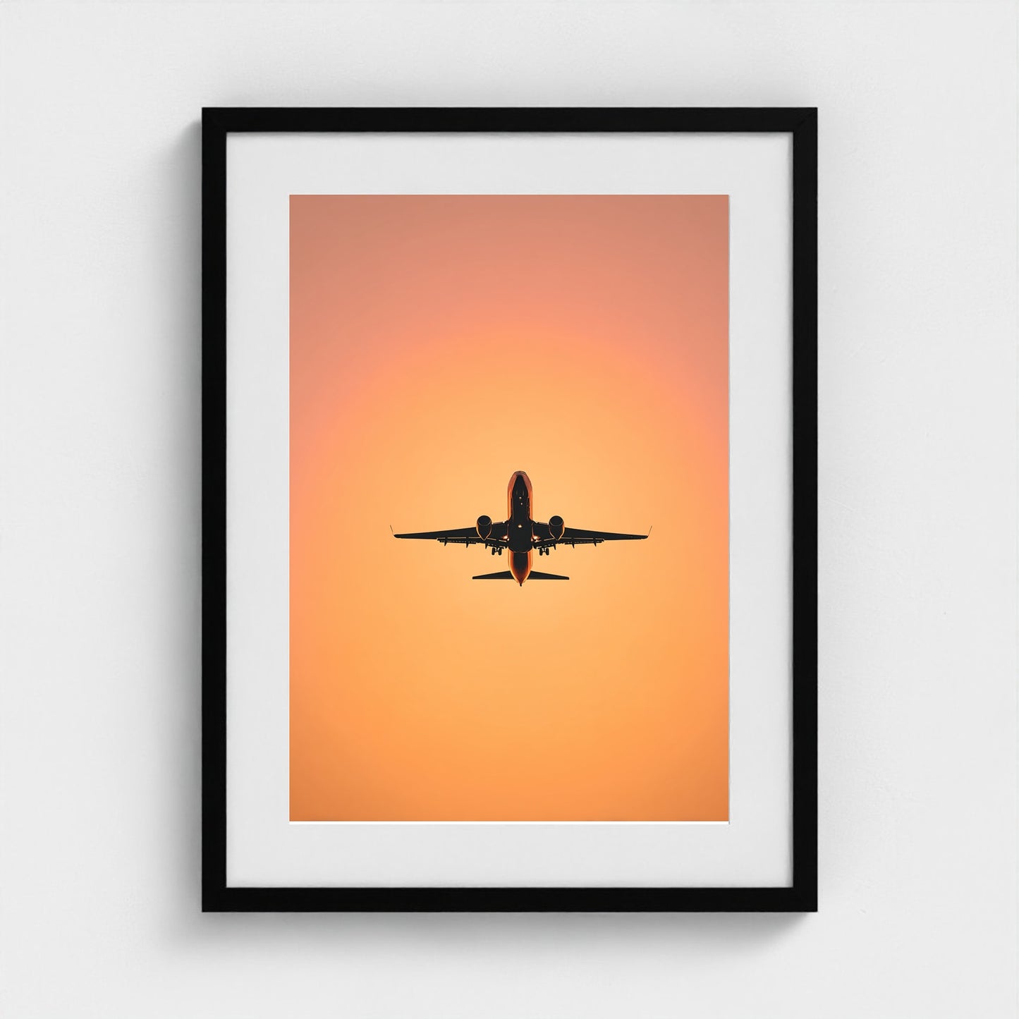 jet-silhouette-at-golden-hour-single-commercial 18x24-black frame frame