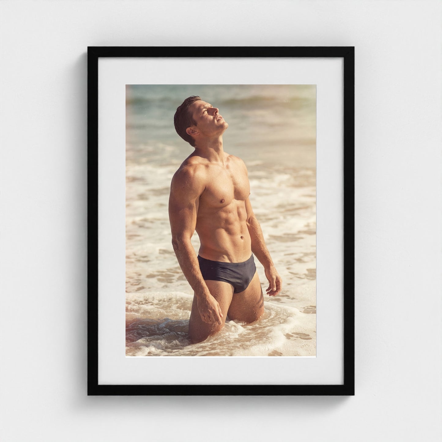 2026 03 12 20 47 00 Standing Surf Portrait 18x24-black frame — Fire Island Modern