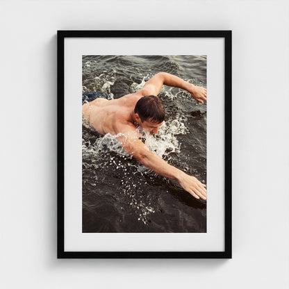 2026 03 12 19 56 00 Overhead Water Body Study 18x24-black frame — Fire Island Modern
