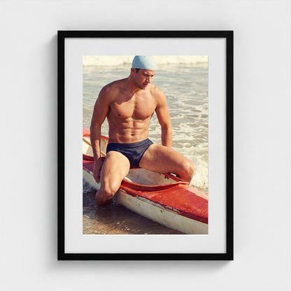 2026 03 12 20 37 00 Canoe Athletic Study 18x24-black frame — Fire Island Modern