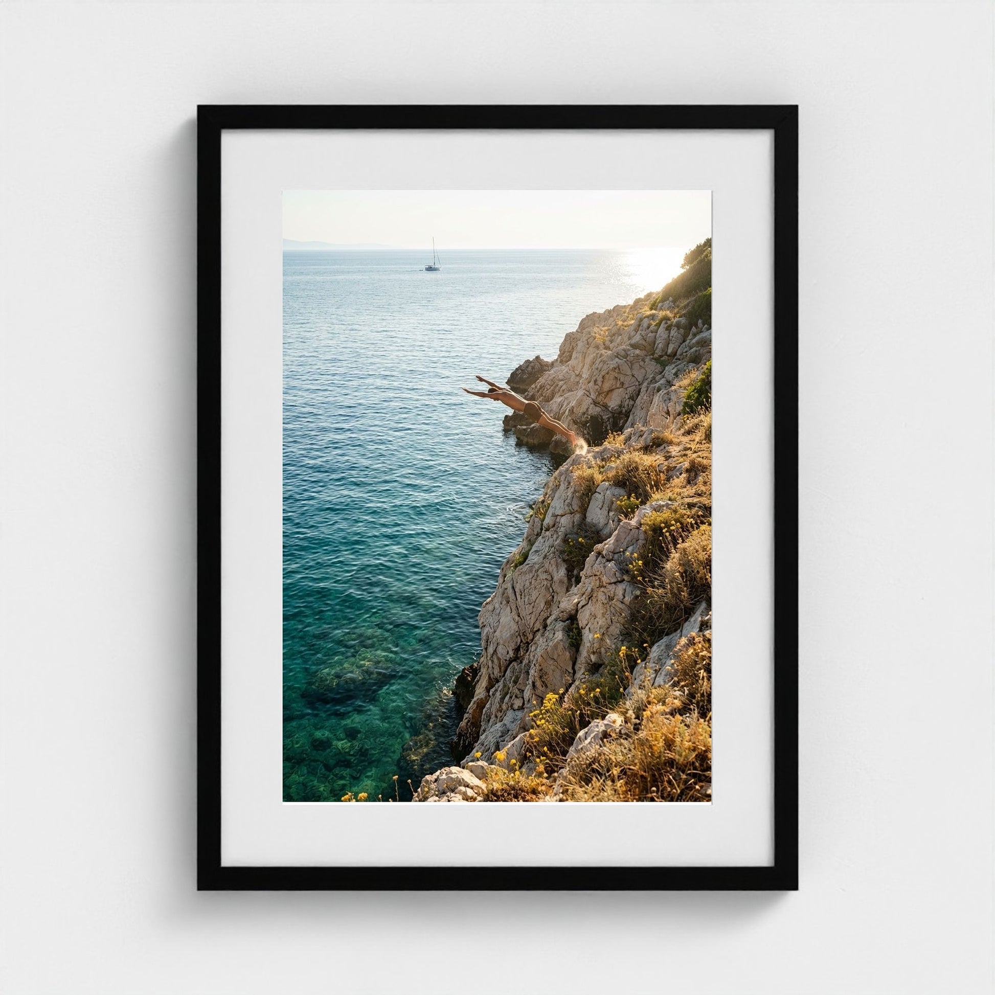 cliff-dive 18x24-black frame frame