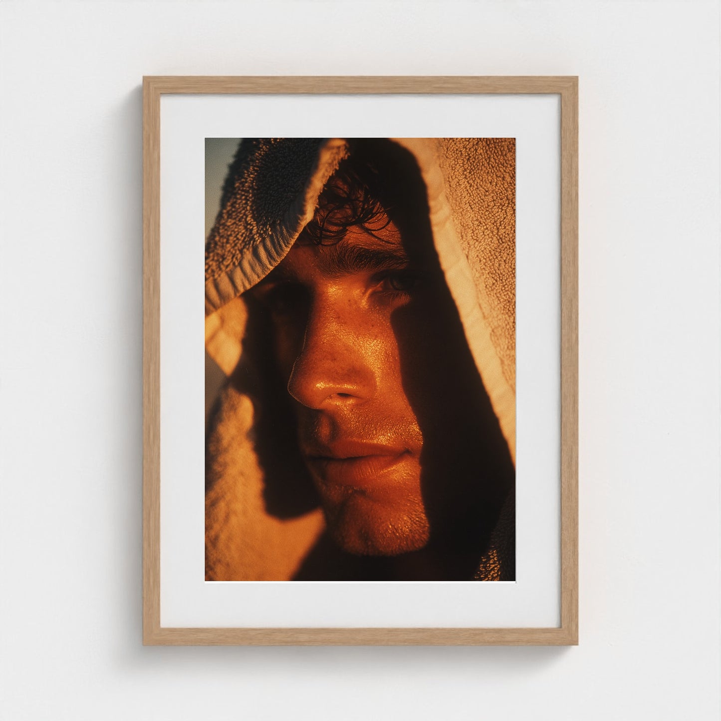 portrait-of-man-with-towel-over-shoulder-cinemat 18x24-natural frame frame