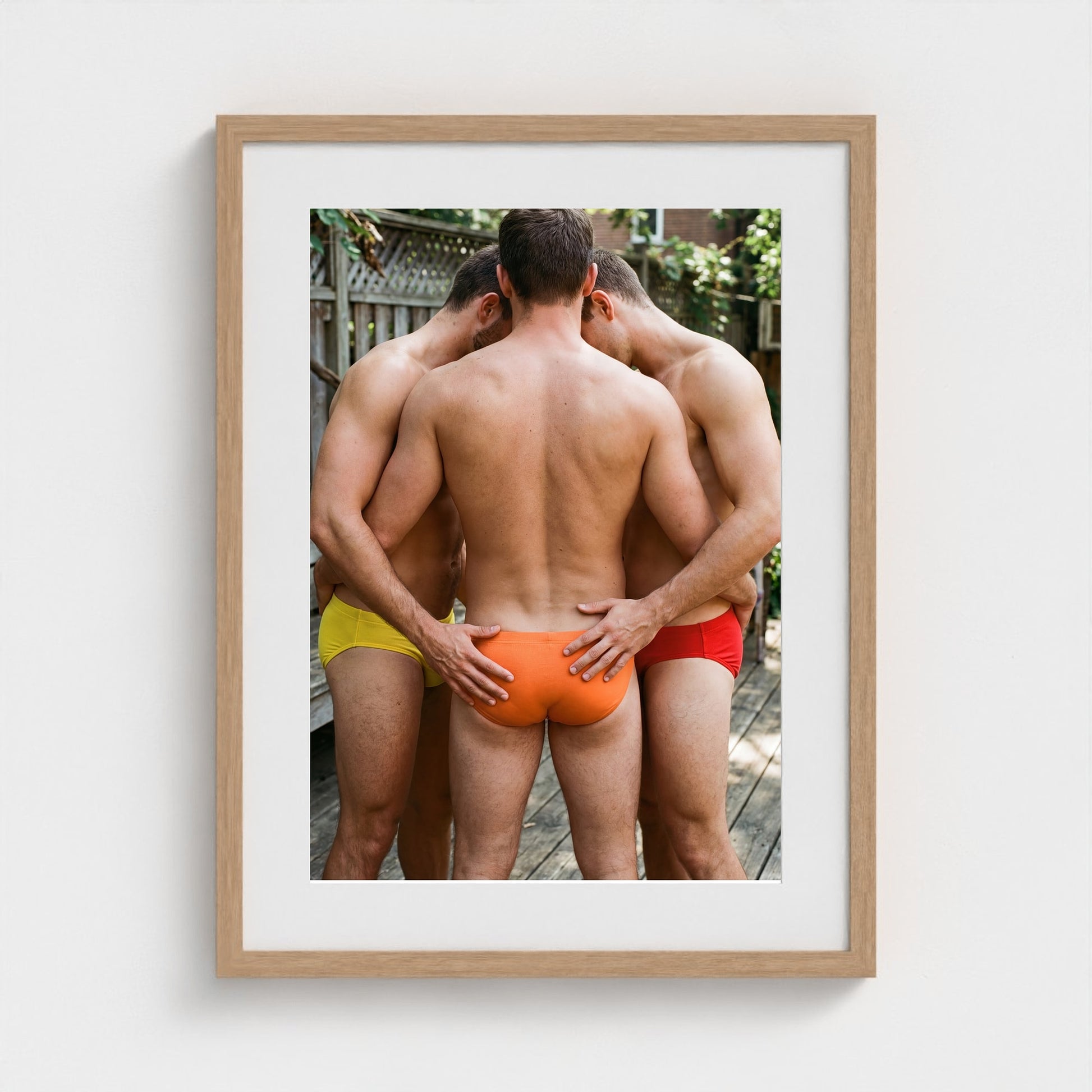 2026 03 12 19 58 00 Three Man Body Cluster 18x24-natural frame — Fire Island Modern