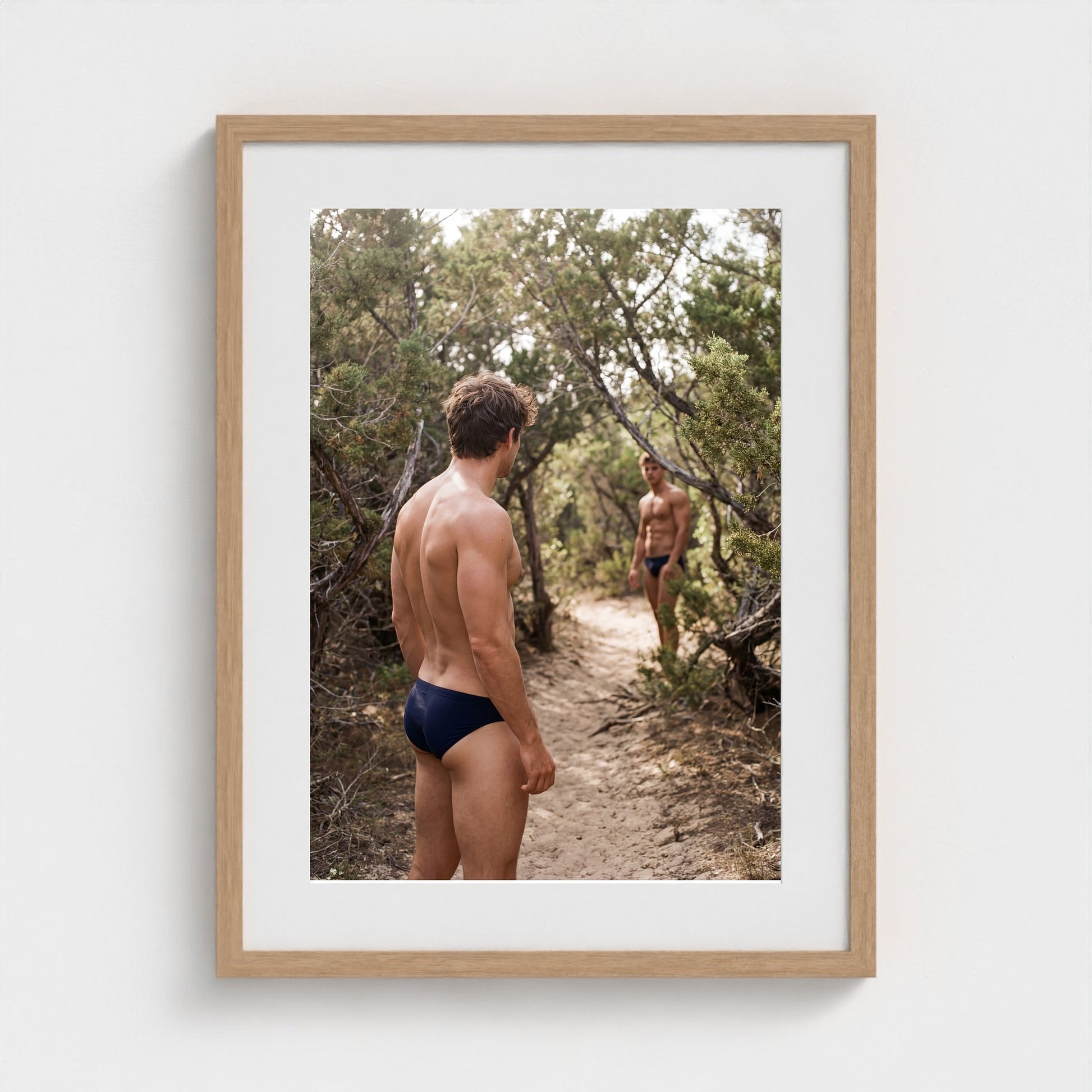 2026 03 12 21 53 01 Meatrack Watcher Tension 18x24-natural frame — Fire Island Modern