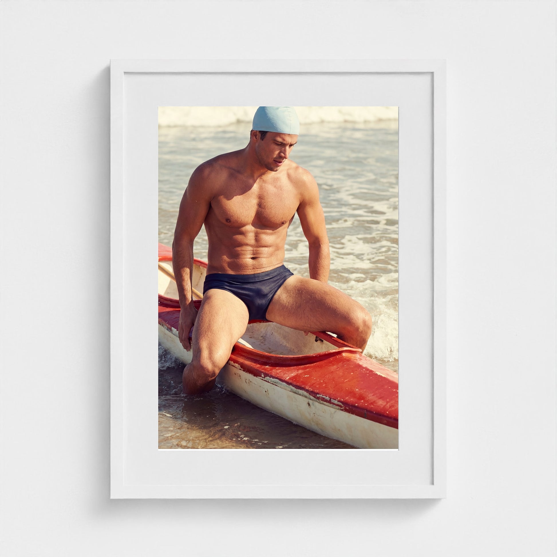 2026 03 12 20 37 00 Canoe Athletic Study 18x24-white frame — Fire Island Modern