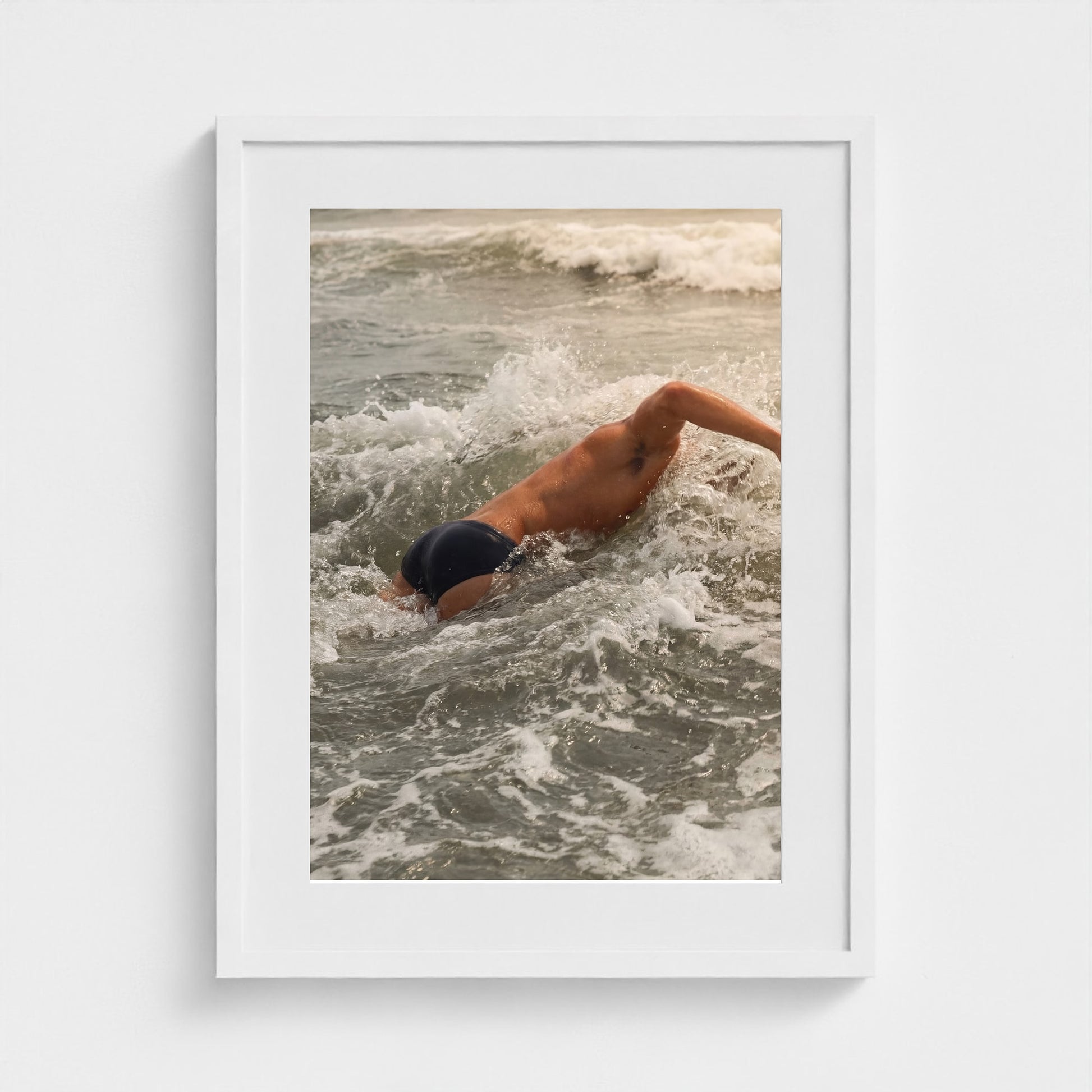2026 03 12 19 54 05 Atlantic Impact Side View 18x24-white frame — Fire Island Modern