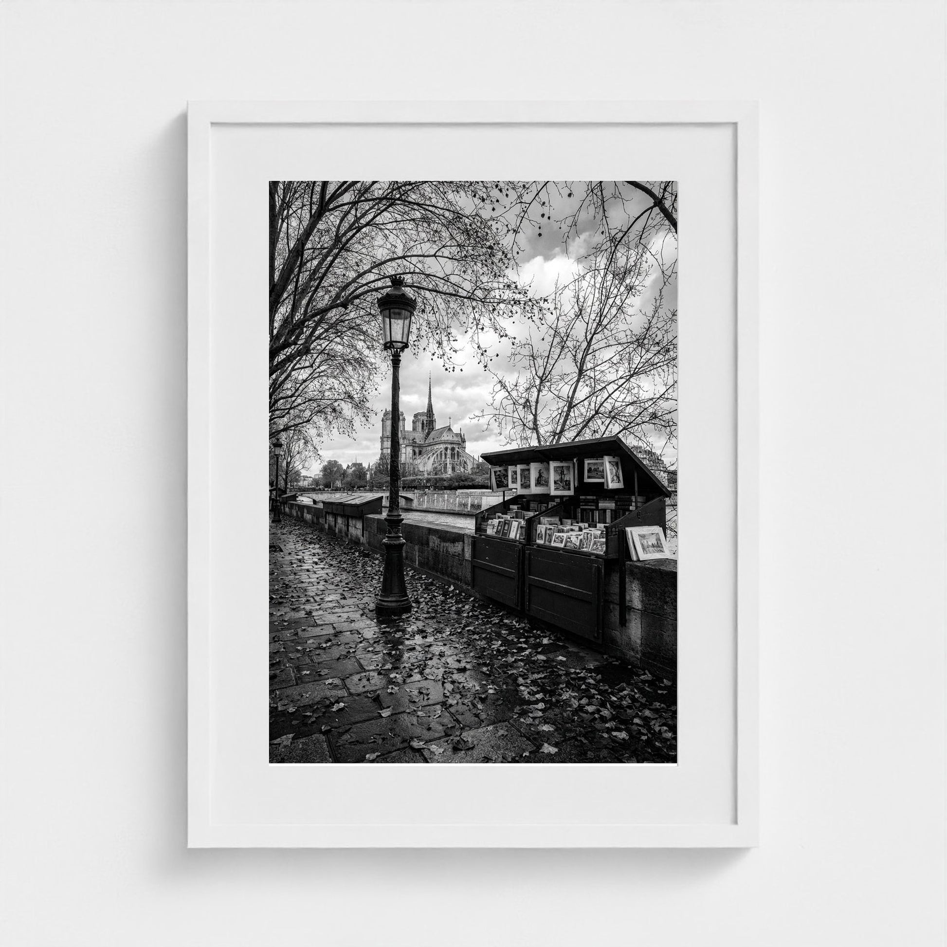 bw-autumn-paris 18x24-white frame frame