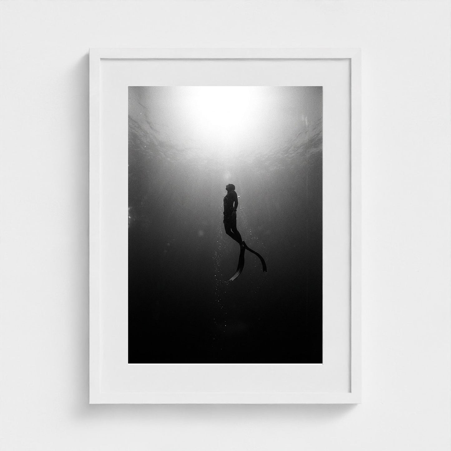 free-diver 18x24-white frame frame
