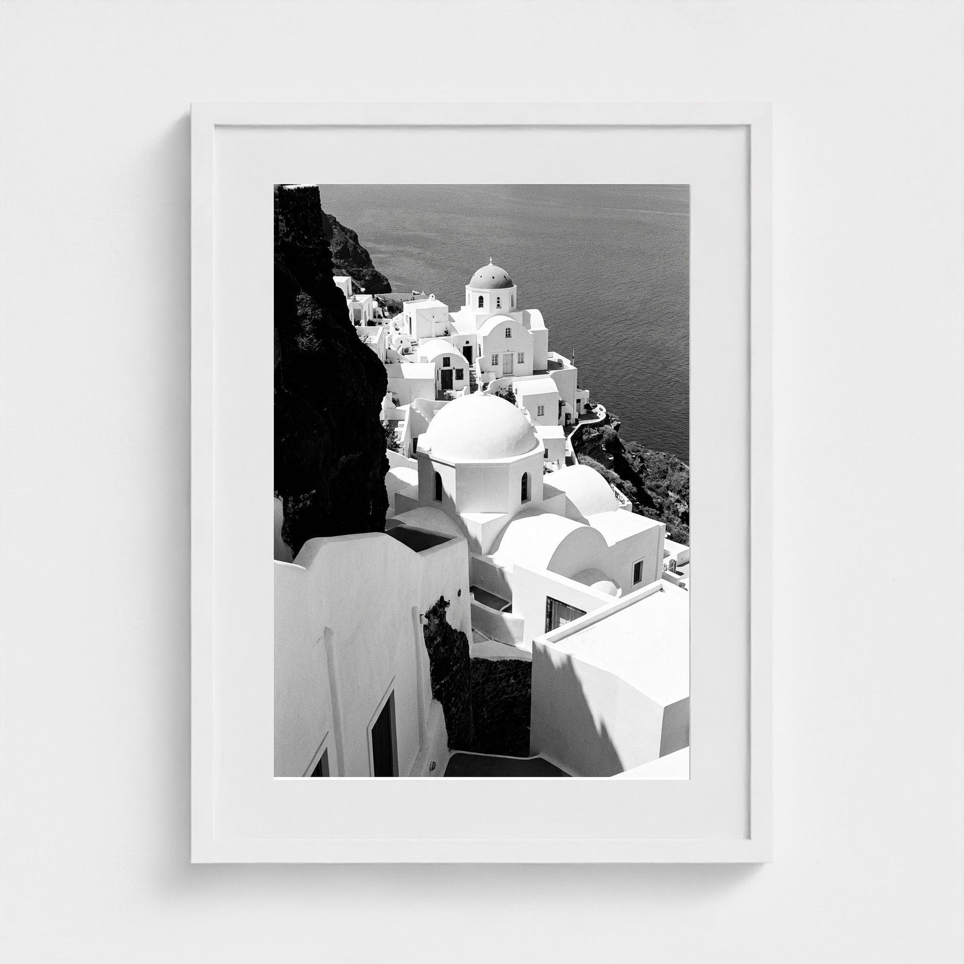 bw-greek-geometries 18x24-white frame frame