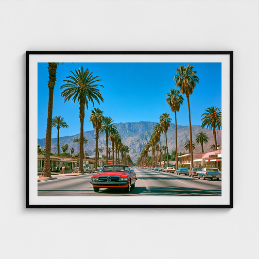 Canyon Drive fine art photography print in a Black frame — Palm Springs crop-to-fill cover v1 c81a914133