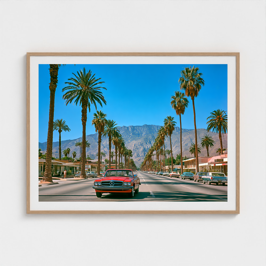 Canyon Drive fine art photography print in a Natural frame — Palm Springs crop-to-fill cover v1 e3aeaccf88