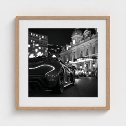 luxury-exotic-sports-car-in-montecarlo-at-night 20x20-natural frame frame
